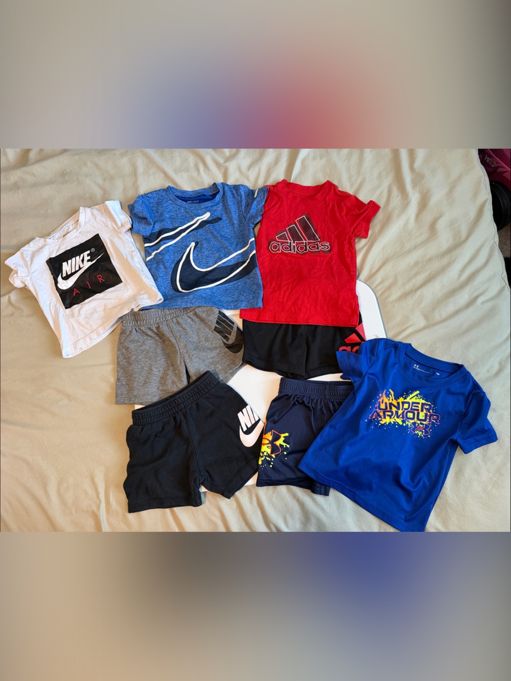 Lot of mixed boys size 18 months, adidas, under armour and Nike